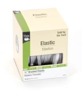 1/4" Braided Elastic White .81/yd