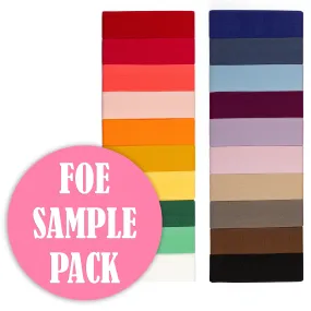 Fold Over Elastic SAMPLE PACK | 1" Wide | FOE | Matte Colors