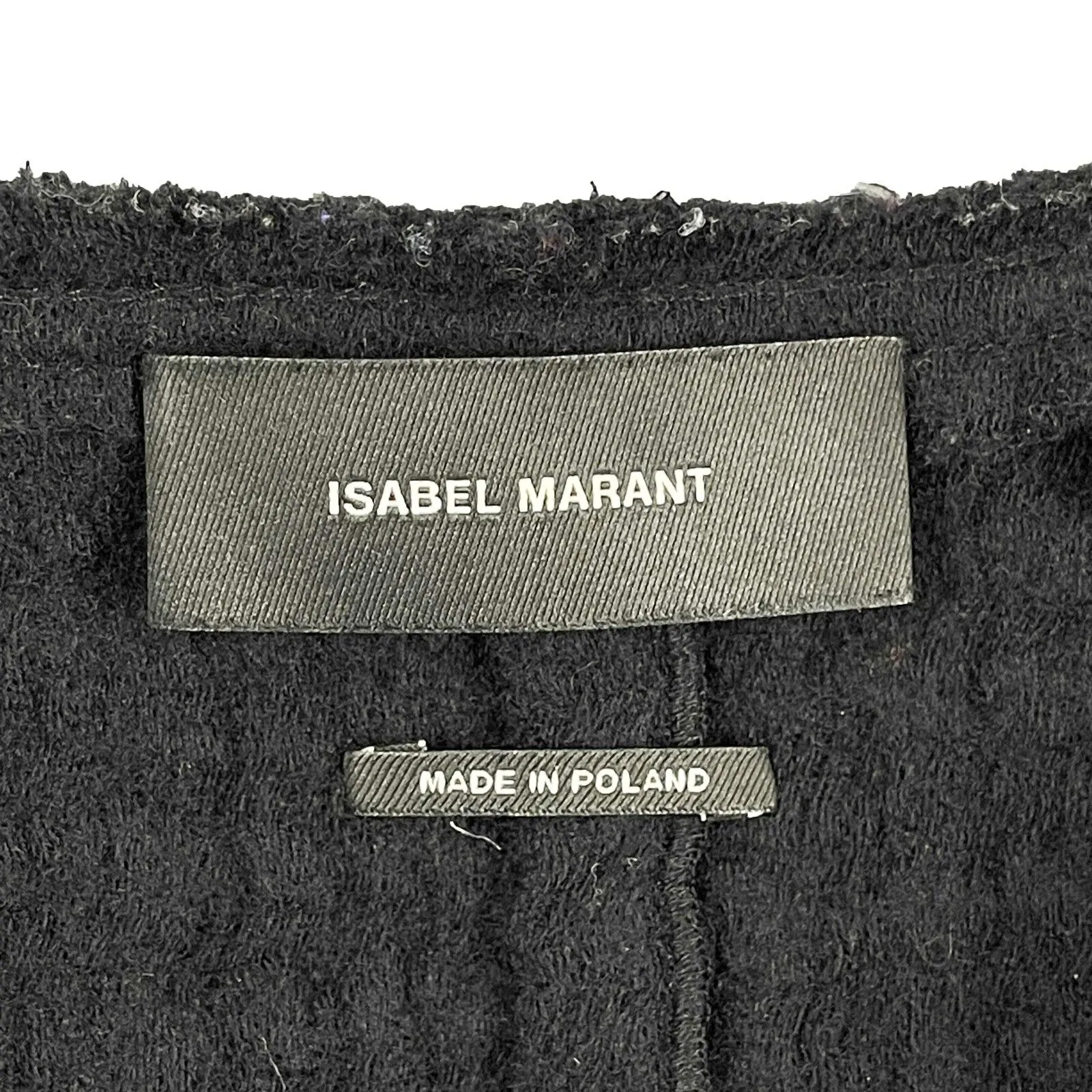 ISABEL MARANT - Raw Edge Matelass Virgin Wool Jacket - Black - 36 US S