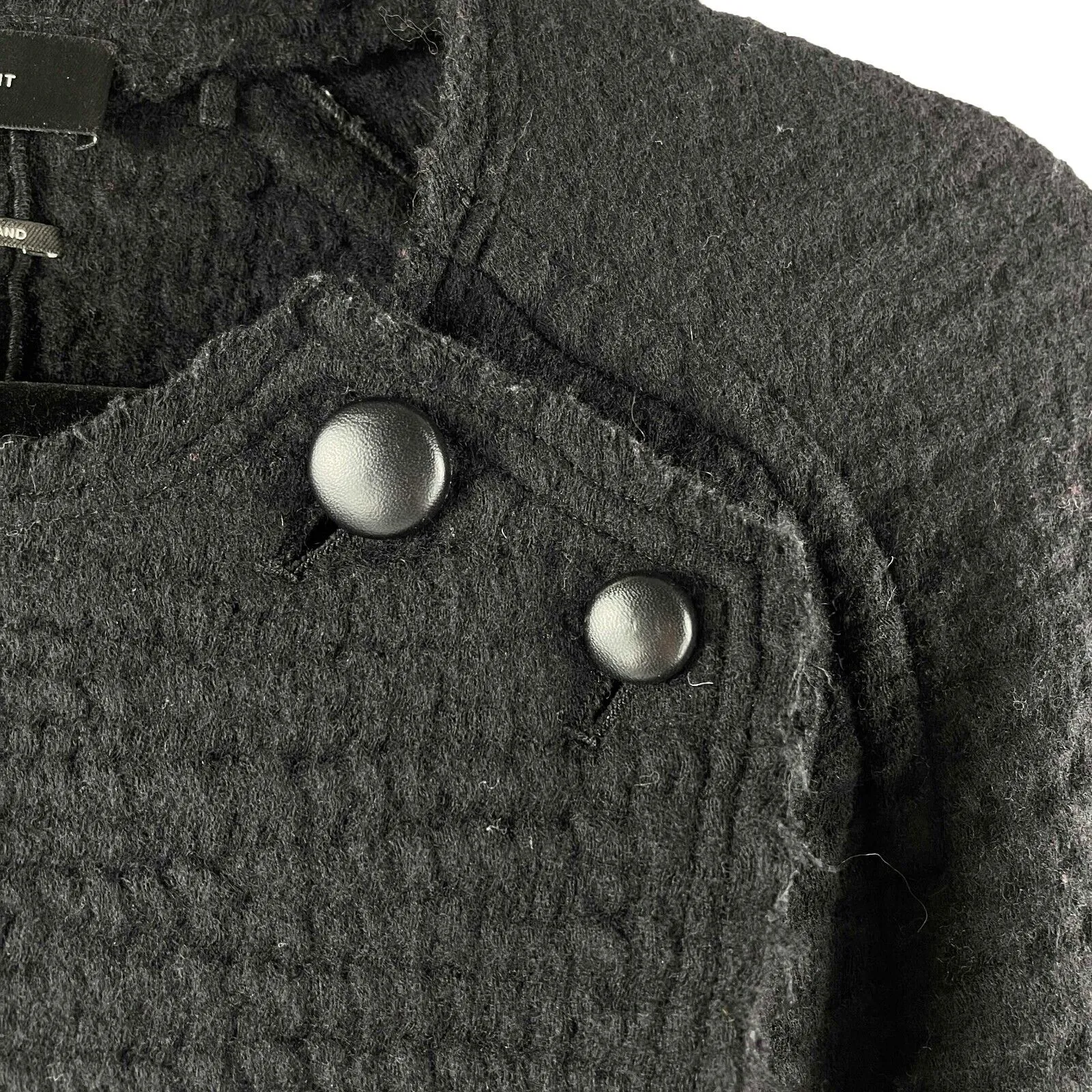 ISABEL MARANT - Raw Edge Matelass Virgin Wool Jacket - Black - 36 US S