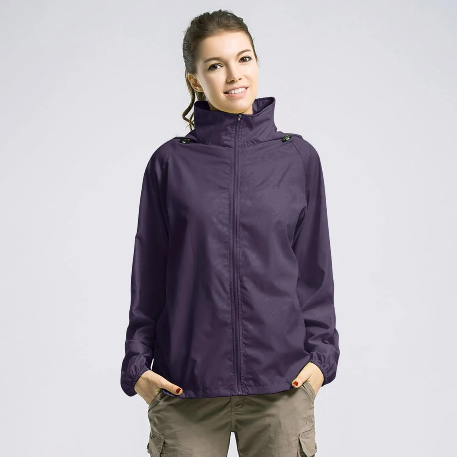 Jacket Men's Lightweight Waterproof Rain Shell Jacket Raincoat with Hood for Golf Cycling Windbreaker Outdoor Coat