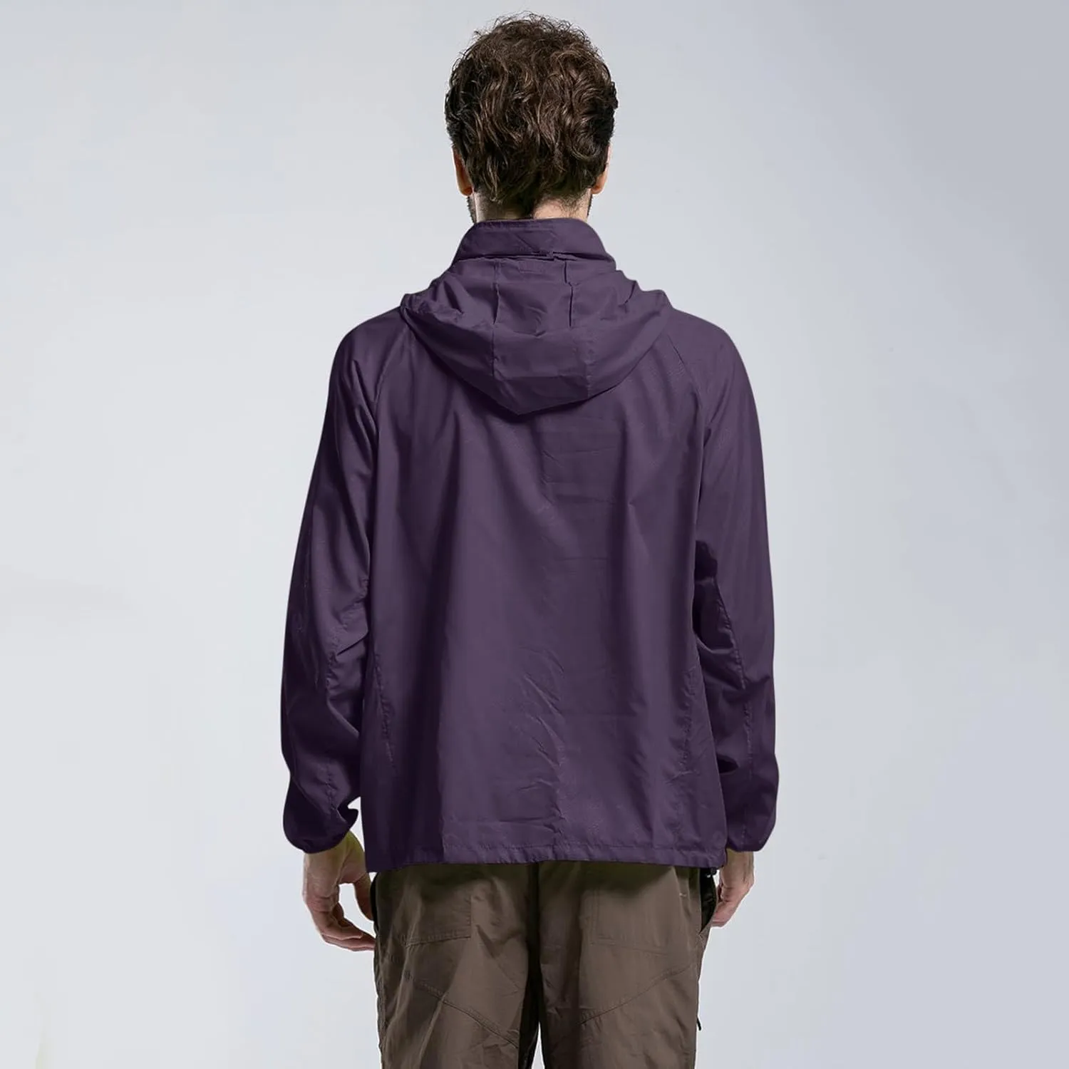 Jacket Men's Lightweight Waterproof Rain Shell Jacket Raincoat with Hood for Golf Cycling Windbreaker Outdoor Coat