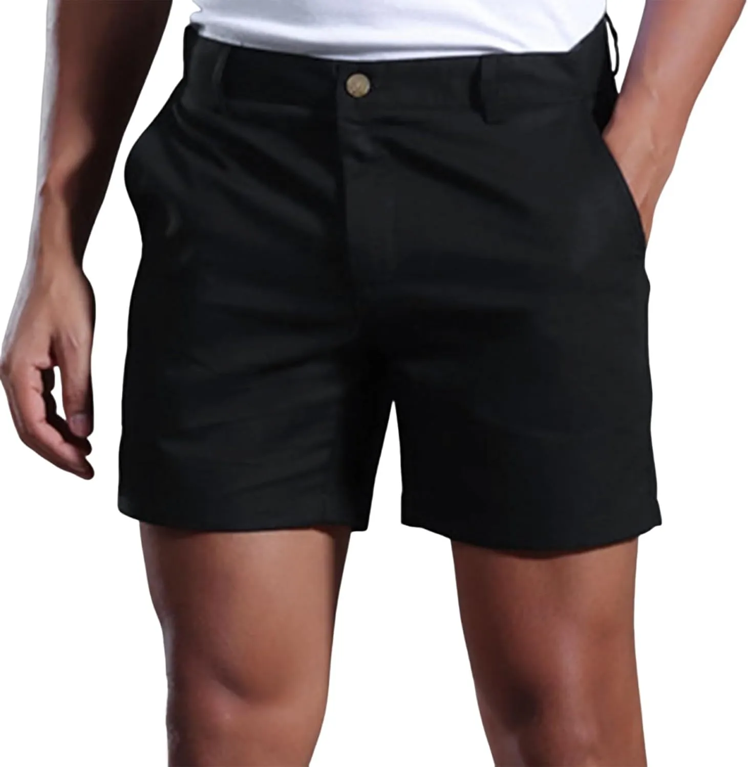 Mens 2024 Summer Casual Shorts Plus Size Stylish Chino Short Pants Casual Sports Running Straight Shorts Beach Work Shorts
