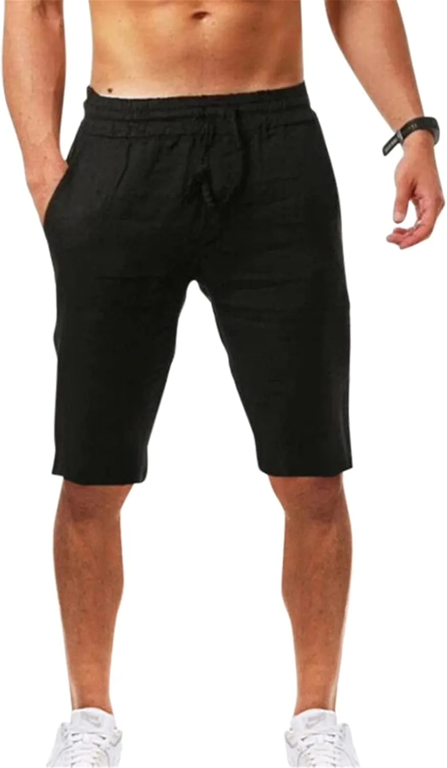Mens Casual Shorts Fashionable Casual Shorts Solid and Men's Pants Cargo Shorts Men Bird Dogs Short Men Linen Shorts