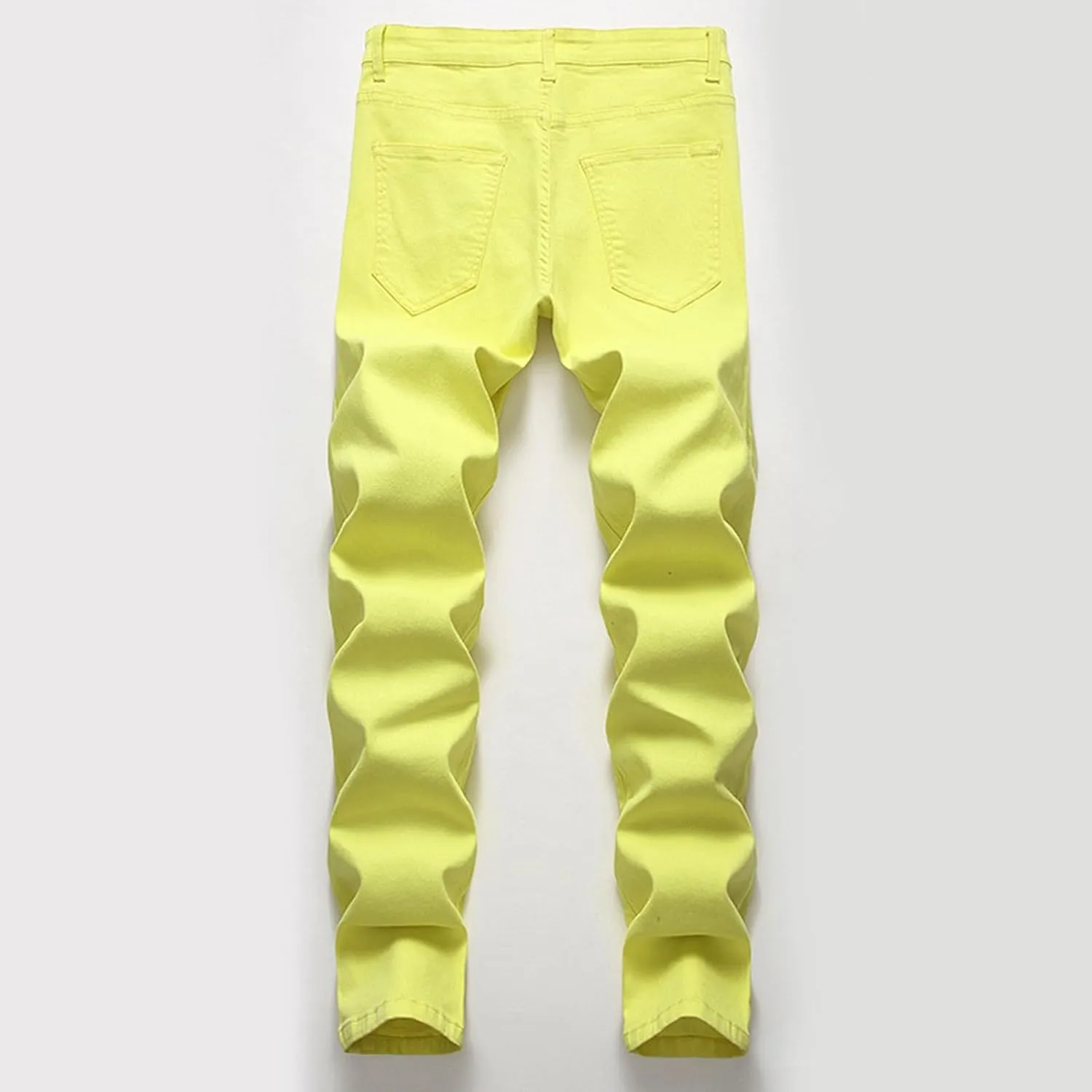 Mens Jeans Relaxed Fit Loose Fit Jeans Ripped Distressed Holes Funny Wide Leg Pants Skull Embroidery Wash Denim Pants
