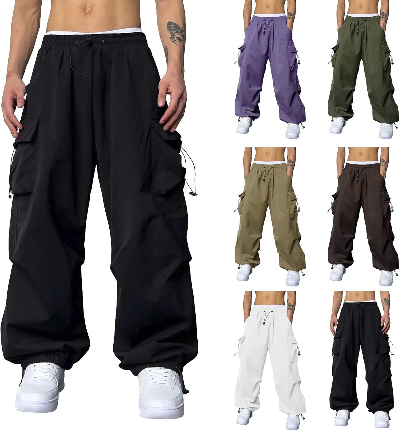Men's Sweatpants with Zipper Pockets Tapered Joggers for Men Athletic Pants for Workout Jogging Pants