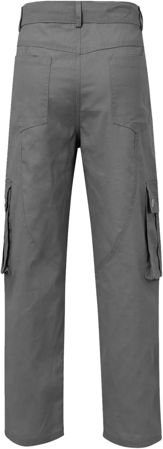 Men's Wild Cargo Pants Men's Casual Cargo Pants Military Army Camo Pants Combat Work Pants with 8 Pockets(No Belt) Men Pants