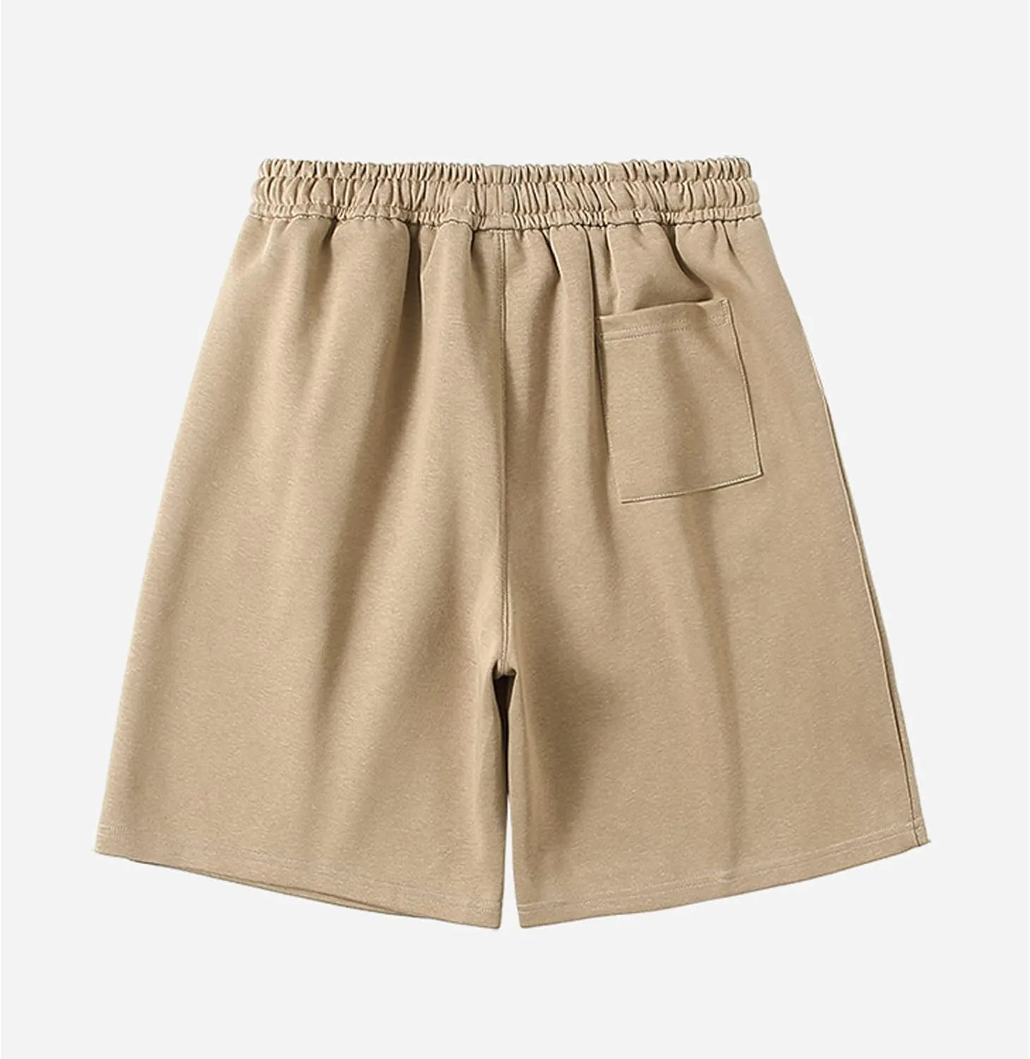 Muscularfit Men Cotton Casual Shorts Summer Beach Shorts Casual Elastic Waist Drawstring Shorts with Pockets Trendy Clothes