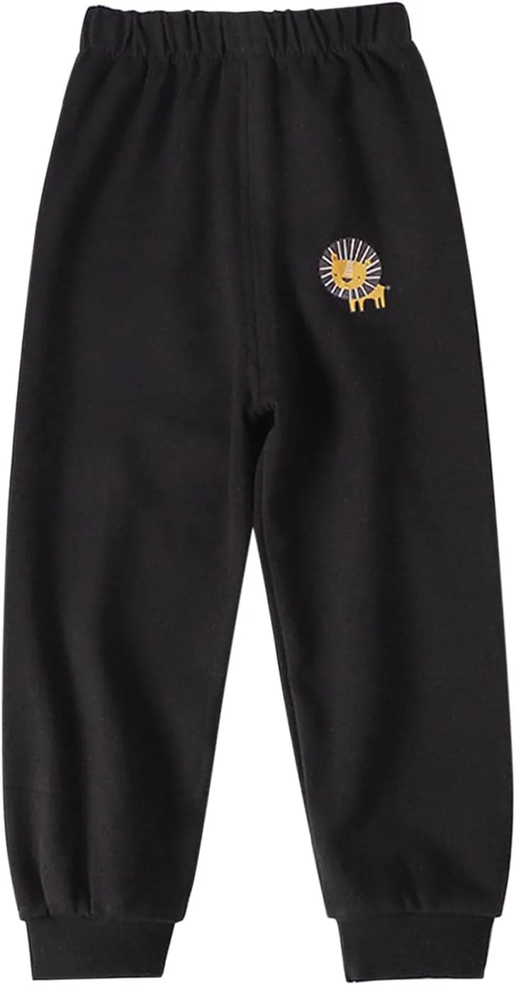 Toddler Baby Sweatpants Boy's Pull on Jogger Cotton Kids Cute Cartoon Elastic Waist Sports Pants Unisex Kids