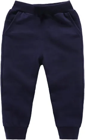 Toddler Baby Sweatpants Girls Boy's Cotton Pull On Jogger Pants Kids Solid Elastic Waist Slim Sport Pants