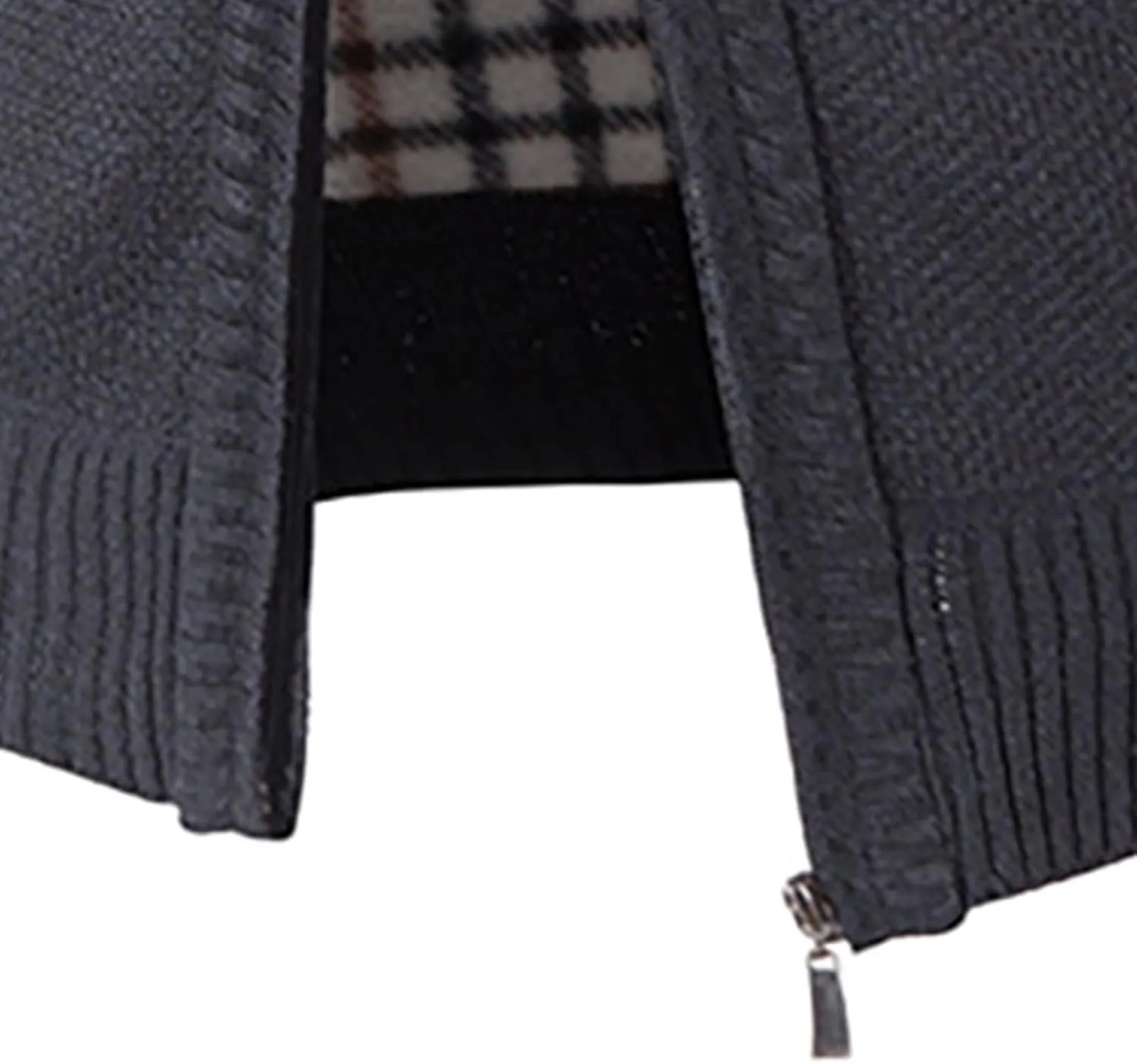 tuduoms Mens Full Zip Cardigan Thick Fleece Lined Sweater Coats Warm Winter Color Block Thermal Sweatshirts Jackets Pocket