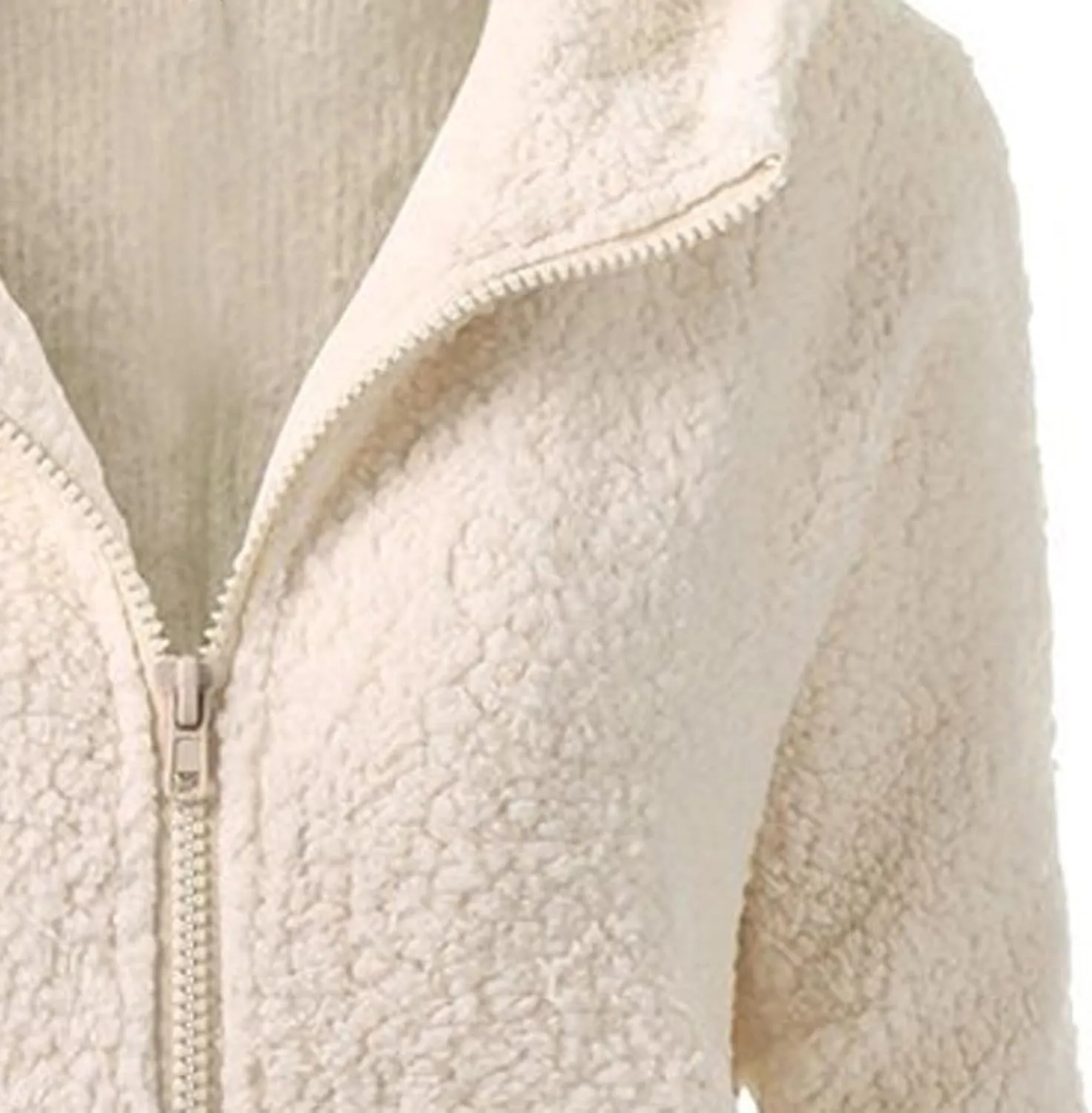 Women Outwear Sweater Cotton Zipper Hooded Coat Winter Wool Warm Coat Coat Women's Coat Zip up Warm
