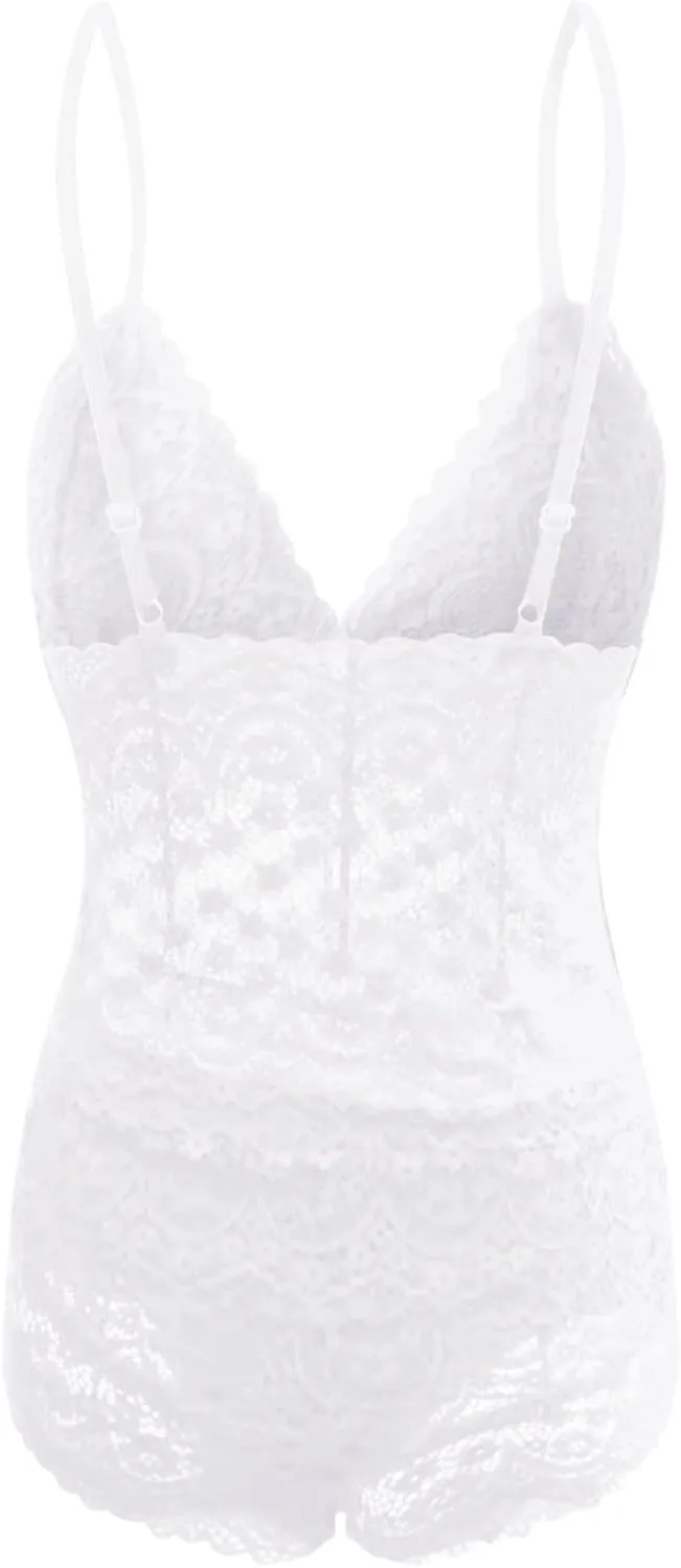 Womens Sexy Lingerie Babydoll Lace Chemise Negligees Bodycon Panty Thong Slip Dress Sleeveless Nightwear