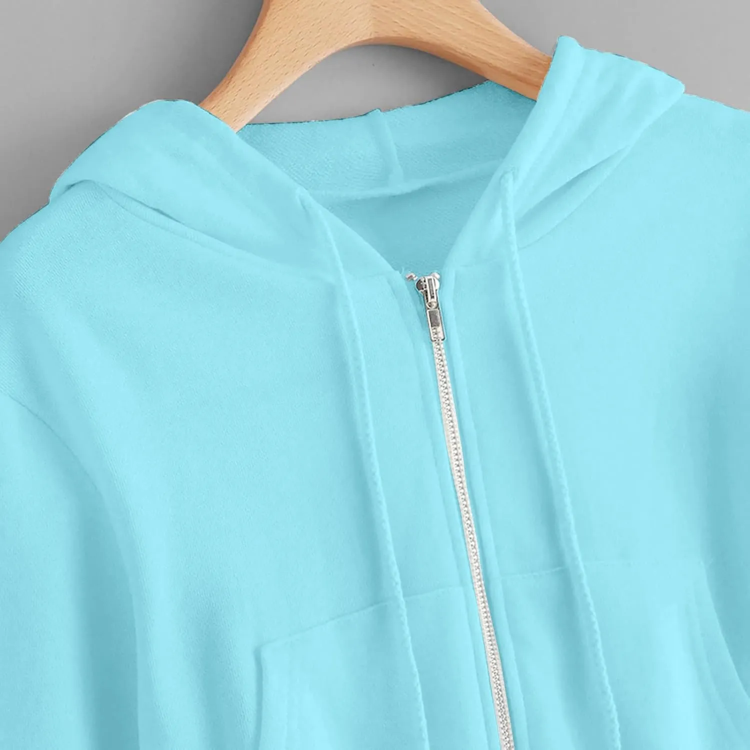 Zip Up Hoodie Jackets For Women Fall Teen Girls y2k Outfits Plus Size Cropped Hooded Sweatshirt With Pockets